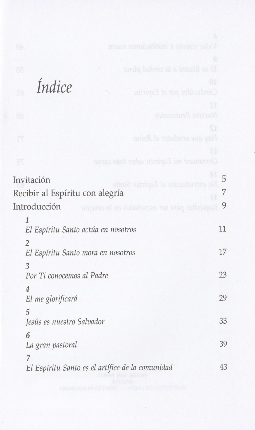 El Espíritu Santo actúa en nosotros